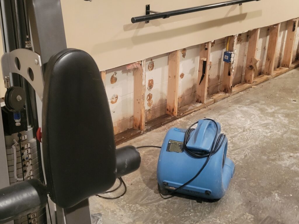 structural drying, water damage, air mover, drying fan