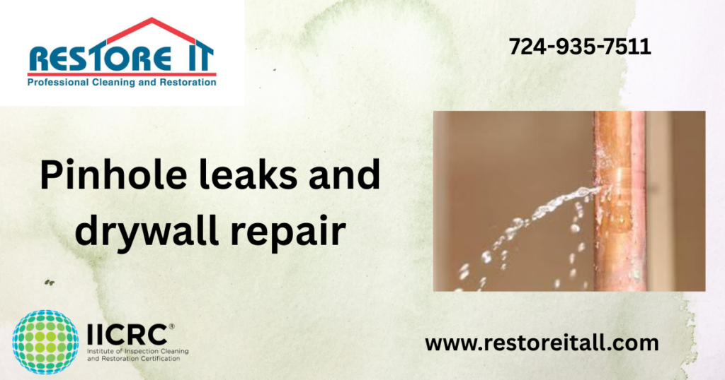 Pinhole Leaks in Copper Lines and how to deal with Drywall Repair